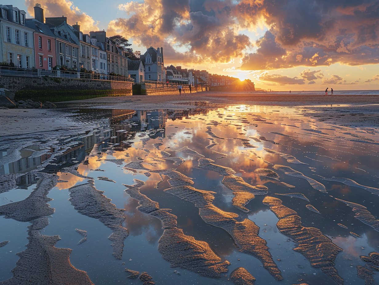 plage  coucher de soleil